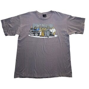 Vintage Homies T-Shirt Gray Lowrider Fifth Sun USA 2003 Men's XL